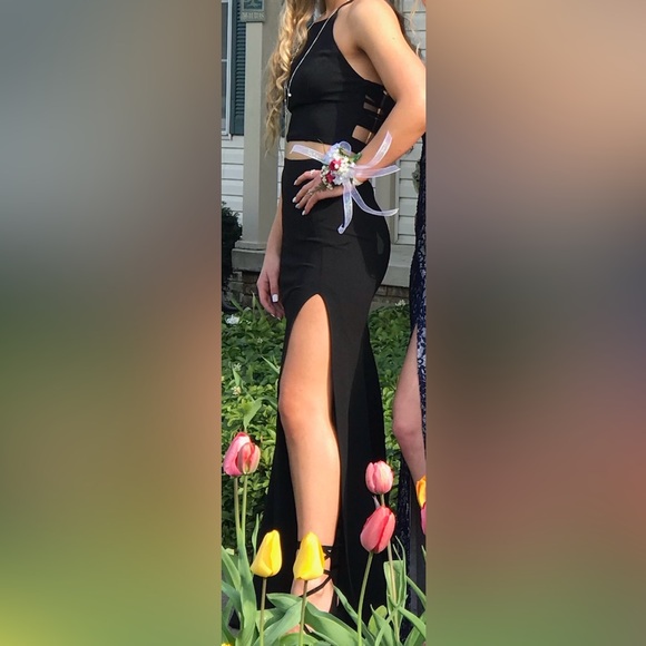 B Darlin Black Prom Dress Set - Picture 1 of 4